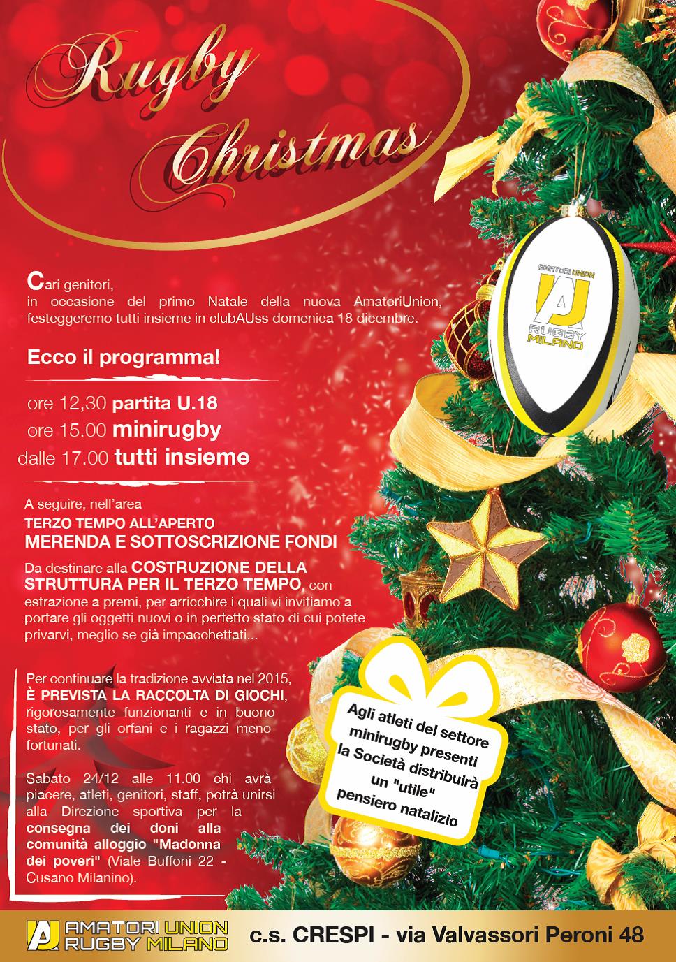 Festa Di Natale.Festa Di Natale Domenica 18 Dicembre Al Crespi Amatori Union